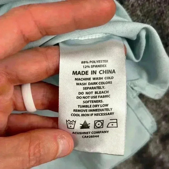 FootJoy Men's XL Polo Cloud Sun All Over Print Performance Stretch Light Blue - Picture 5 of 11